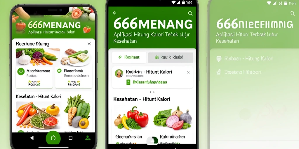 Tampilan antarmuka aplikasi Hitung Kalori 666MENANG yang intuitif.