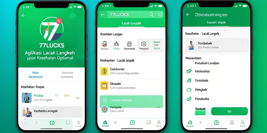 Tampilan antarmuka aplikasi 77LUCKS yang informatif dan responsif.