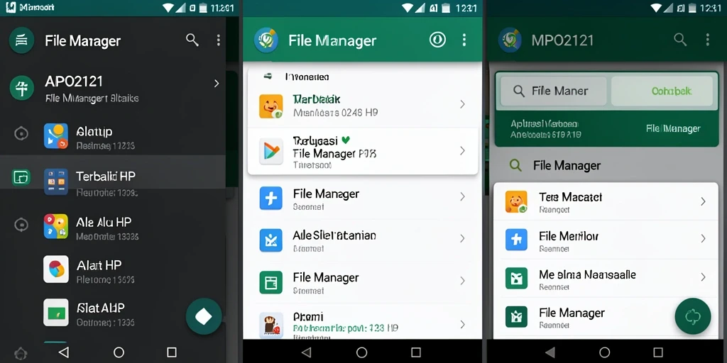 Antarmuka responsif dan mudah digunakan dari aplikasi File Manager MPO2121.