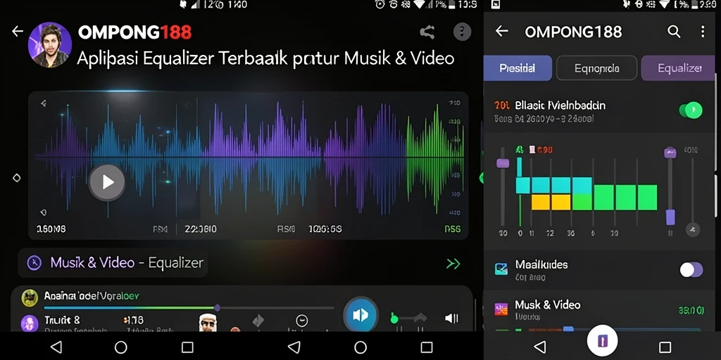 Tampilan antarmuka OMPONG188 yang menarik dan fungsional untuk Equalizer.