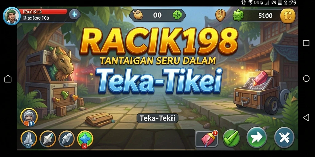 Antarmuka menarik dalam game Teka-Teki RACIK198 dengan berbagai level yang menantang.
