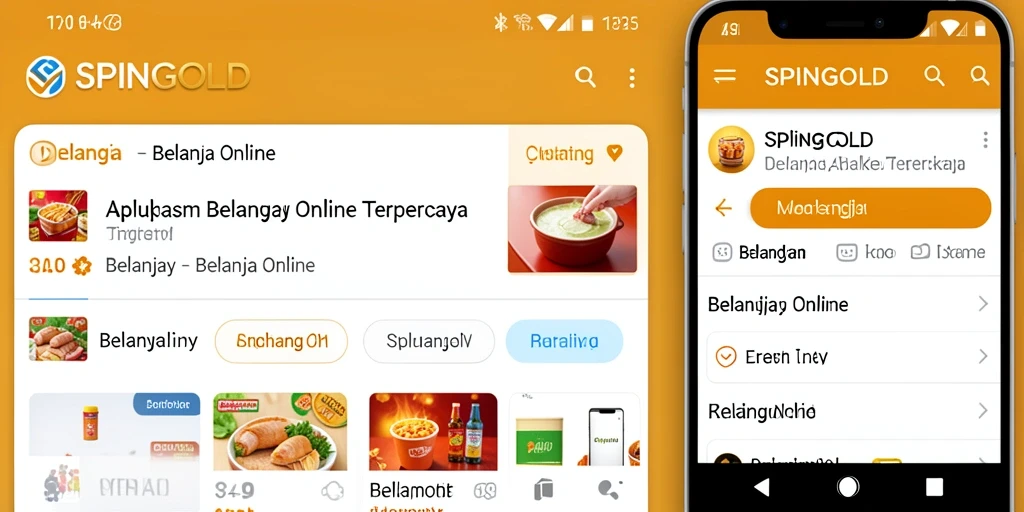 Antarmuka aplikasinya yang modern dan menarik untuk Belanja Online.