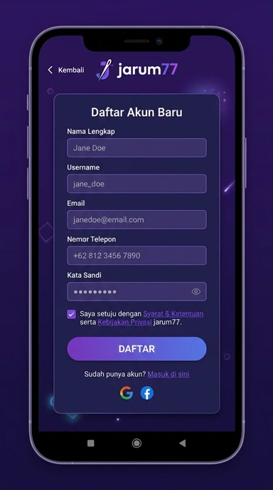 Panduan Lengkap Registrasi Akun jarum77